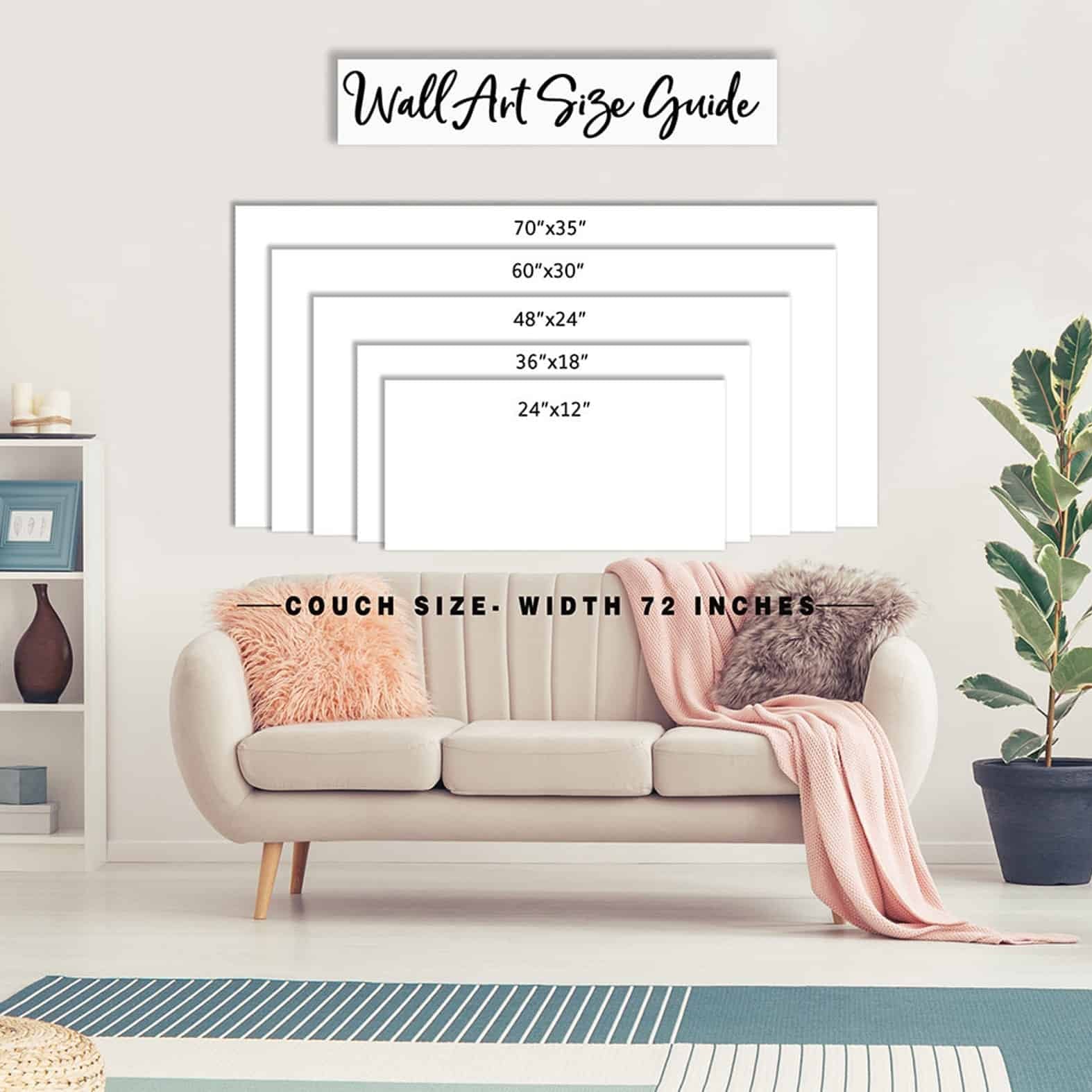 ToeFishArt 60x30 Sizing Guide. Original, custom, personalized wall decor signs. Canvas, Wood or Metal. Rustic modern farmhouse, cottagecore, vintage, retro, industrial, Americana, primitive, country, coastal, minimalist.