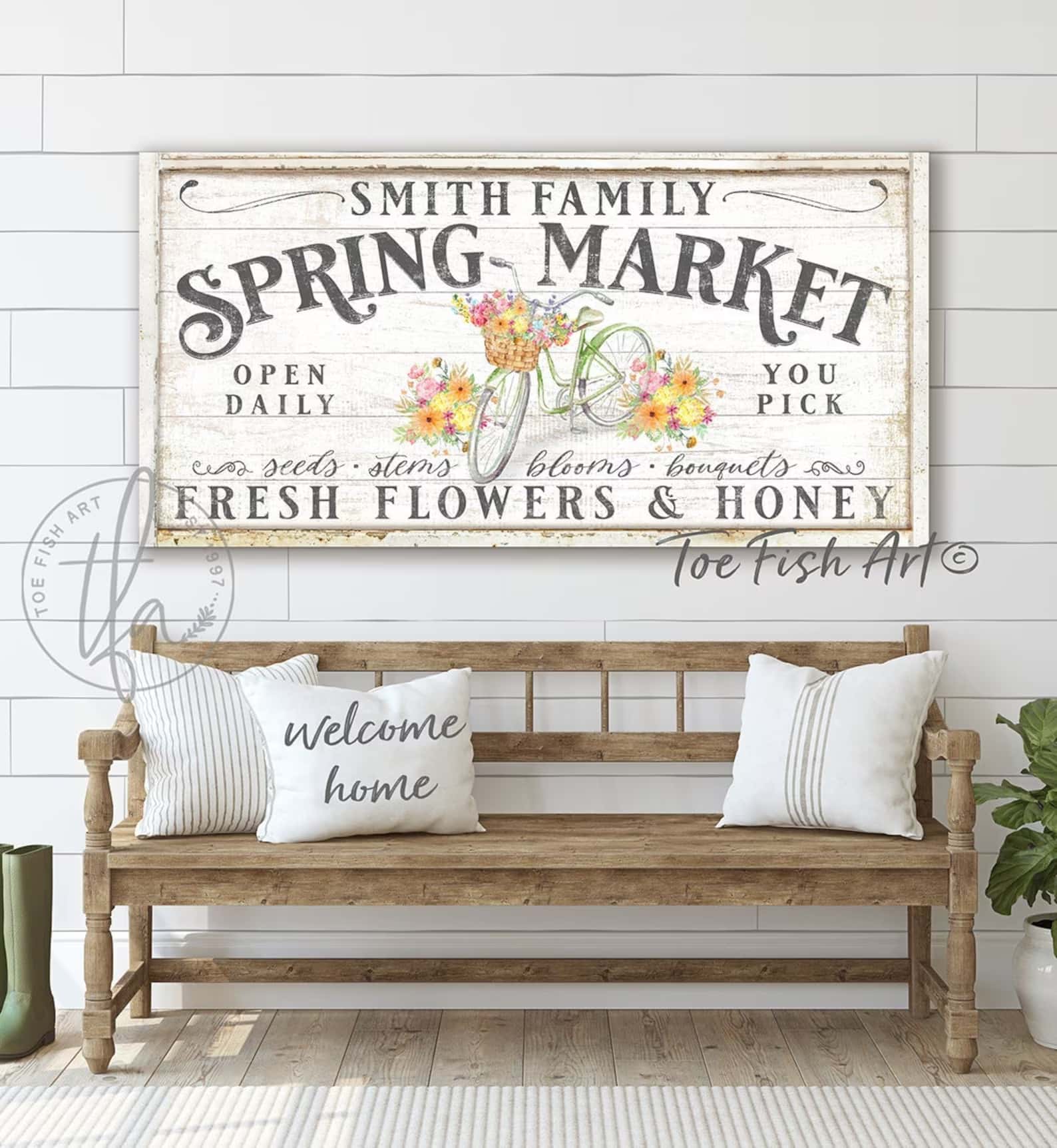 Vintage-inspired farmhouse style sign. — Toe Fish Art creates quality, artisan-made wall décor with authentic, American sourced materials. Proudly Made in the USA for decades, each sign is expertly constructed with genuine craftsmanship, heritage quality, and rustic charm. Our premium, handcrafted pieces are built to last with durable materials. Custom, personalized, timeless designs for indoor and outdoor spaces. Discover American made wall art at toefishart.com — crafted to inspire, made to endure.