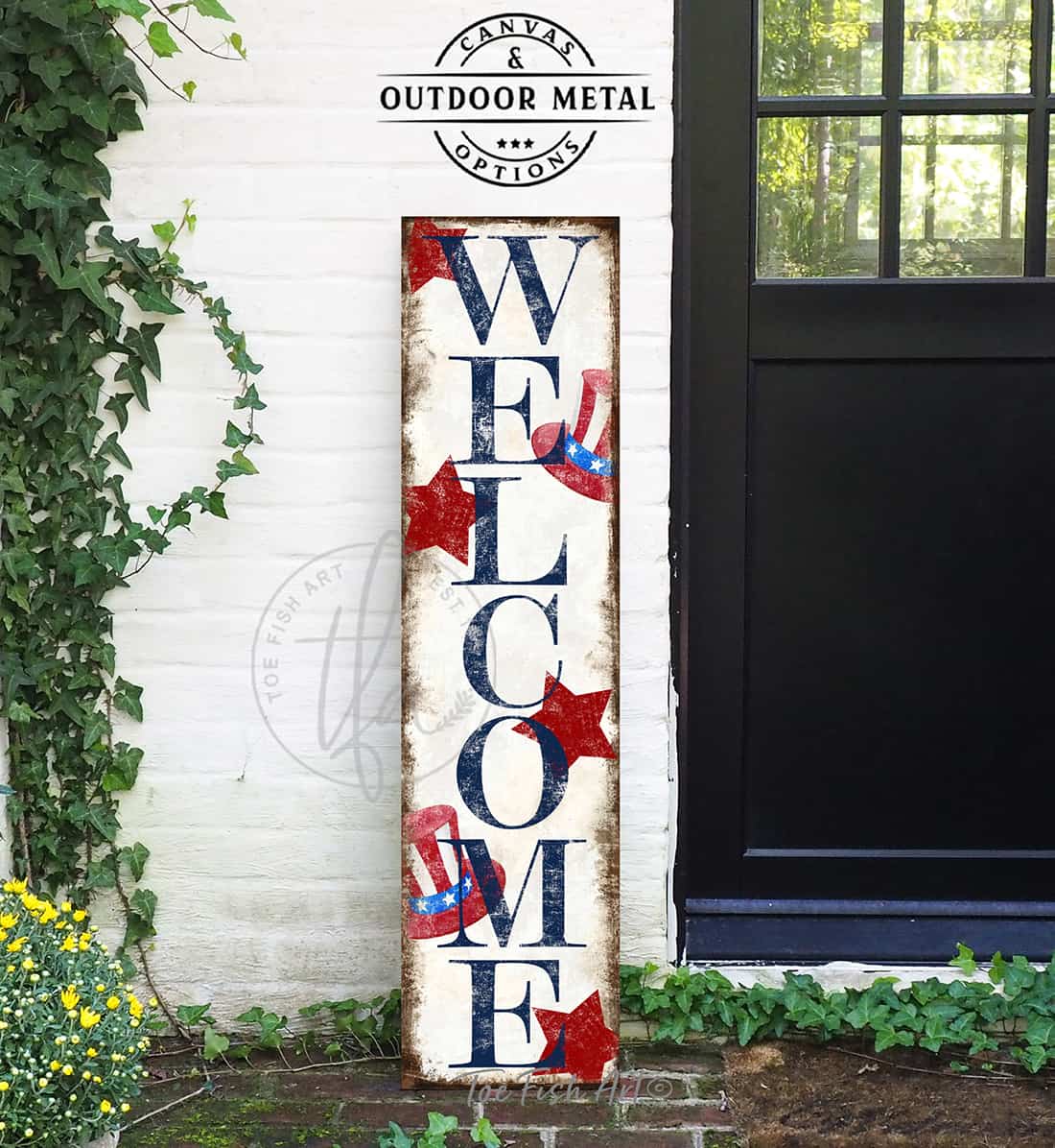 Vintage-inspired farmhouse style sign. — Toe Fish Art creates quality, artisan-made wall décor with authentic, American sourced materials. Proudly Made in the USA for decades, each sign is expertly constructed with genuine craftsmanship, heritage quality, and rustic charm. Our premium, handcrafted pieces are built to last with durable materials. Custom, personalized, timeless designs for indoor and outdoor spaces. Discover American made wall art at toefishart.com — crafted to inspire, made to endure.