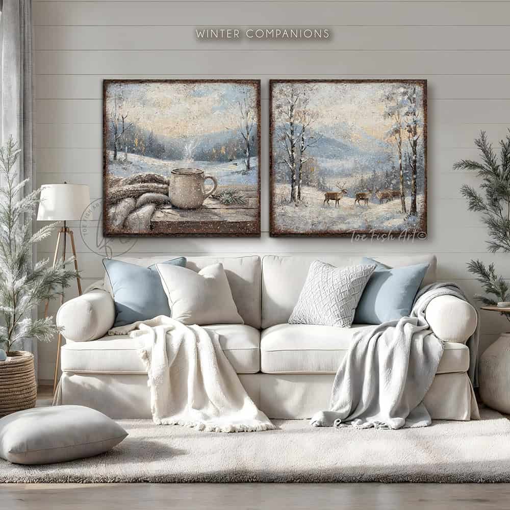 This isn't your grandmother's reindeer print—it's a bold statement piece by Toe Fish Art that blends cozy cottage cabin aesthetics with contemporary style in this striking canvas wall art.—Toe Fish Art makes authentic wall art with American sourced materials. Proudly made in the USA, each sign is constructed with genuine craftsmanship, heritage quality, and rustic charm. Our premium, handcrafted pieces are built to last. Discover American made wall art at toefishart.com—crafted to inspire, made to endure.