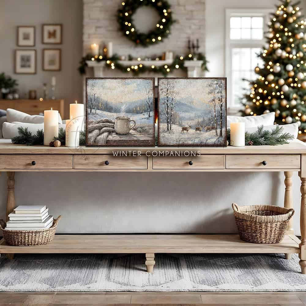 This isn't your grandmother's reindeer print—it's a bold statement piece by Toe Fish Art that blends cozy cottage cabin aesthetics with contemporary style in this striking canvas wall art.—Toe Fish Art makes authentic wall art with American sourced materials. Proudly made in the USA, each sign is constructed with genuine craftsmanship, heritage quality, and rustic charm. Our premium, handcrafted pieces are built to last. Discover American made wall art at toefishart.com—crafted to inspire, made to endure.