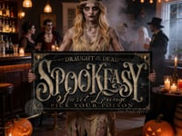 Toe Fish Art’s new and trending Spookeasy Spirit Lounge sign is the perfect way to add a personalized touch to your Halloween haunt and enjoy it all spooky season long, year after year. Customize it with your family name, bar name, or spook-filled phrase, and choose from premium framed canvas or durable outdoor metal. Proudly handcrafted in the USA from start to finish, every Toe Fish Art piece is expertly made with genuine craftsmanship, heritage quality, and rustic charm. Be surrounded by décor you LOVE!®