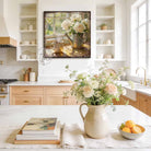 The comfort of sunlight, a warm mug of coffee, and fresh flowers in bloom—this charming piece by Toe Fish Art brings instant vintage magic. A square design captures cottagecore aesthetics with a cozy neutral color palette. Be surrounded by decor you LOVE! Choose premium framed canvas or durable outdoor metal. Toe Fish Art makes artisan wall art with American materials. Proudly Made in the USA, each piece is expertly constructed with genuine craftsmanship, heritage quality, and rustic charm.