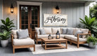Bring family and friends together with our best-selling Personalized Gathering Place Sign — hand-lettered vintage style artwork custom-made for you by Toe Fish Art. Choose between premium framed canvas or durable outdoor metal. Toe Fish Art makes artisan wall art with American materials. Proudly Made in the USA, each piece is expertly constructed with genuine craftsmanship, heritage quality, and rustic charm.