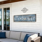 Bring laid-back lake life to your space with Toe Fish Art's "Shhh… No Wake Zone" sign. Featuring a weathered rustic blue finish, hand-lettered white typography, and the look of reclaimed wood, this timeless but trendy design adds relaxed coastal vibes. Choose between premium framed canvas or durable outdoor metal. Toe Fish Art makes artisan wall art with American materials. Proudly Made in the USA, each piece is expertly constructed with genuine craftsmanship, heritage quality, and rustic charm.