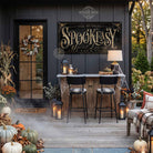 Create the ultimate Halloween home bar with this personalized Halloween bar sign from Toe Fish Art. Inspired by the charm of vintage speakeasies, our "Spookeasy Spirit Lounge" sign transforms your entertaining space with spooky sophistication. Choose between premium framed canvas or durable outdoor metal. Toe Fish Art makes artisan wall art with American materials. Proudly Made in the USA, each piece is expertly constructed with genuine craftsmanship, heritage quality, and rustic charm.