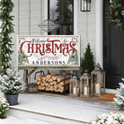 Add a playful touch to your holiday decor with this vintage cottage-style “Welcome to Christmas” sign by Toe Fish Art. Available in pink & green or classic red & green, featuring gingerbread house or snowman designs with Christmas trees. Personalizable canvas or outdoor metal sign, perfect for entryways, porches, mantels, or living spaces. Brings festive charm and whimsy to any home or seasonal celebration.