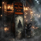 Create eye-catching fall decorations featuring this Personalized Haunted House Sign with "Welcome to Halloween" and your family name. Set the scene for trick-or-treaters and costume parties with spooky charm for indoor or outdoor spaces. Toe Fish Art specializes in Holiday and Seasonal home decor for indoor and outdoor living spaces, in framed canvas, hardwood shiplap, or outdoor metal. Each piece is expertly constructed by American artisans with genuine craftsmanship, heritage quality, and rustic charm.