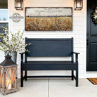 This rustic cottage wall art features lush wildflowers dancing across a vintage floral landscape, evoking warmth and natural beauty. Add optional bible verse "Be Still And Know That I Am God"—Psalm 46:10 for meaningful faith-based decor. Be surrounded by decor you LOVE! Choose premium framed canvas or durable outdoor metal. Toe Fish Art makes artisan wall art with American materials. Proudly Made in the USA, each piece is expertly constructed with genuine craftsmanship, heritage quality, and rustic charm.