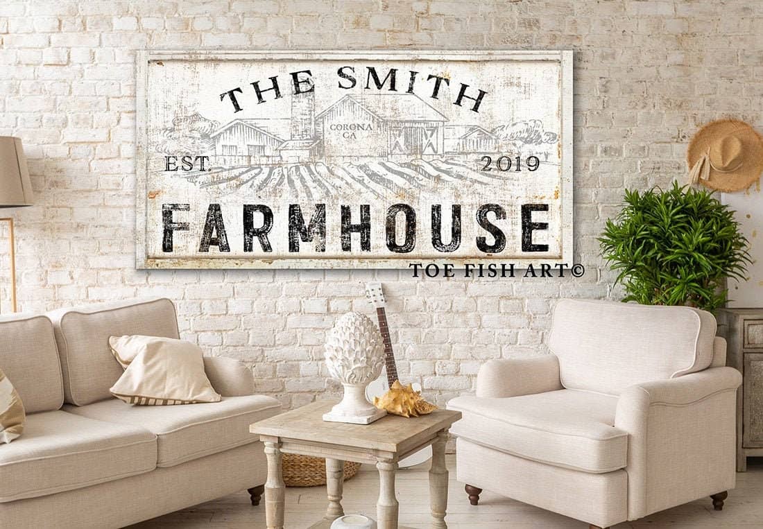 Family Farmhouse Sign ToeFishArt   Family Farmhouse Sign 959899494 1 