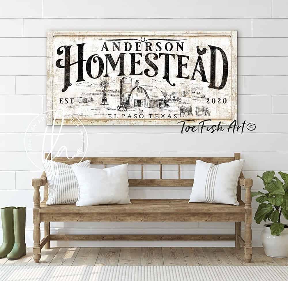 Homestead Family Personalize-able Sign