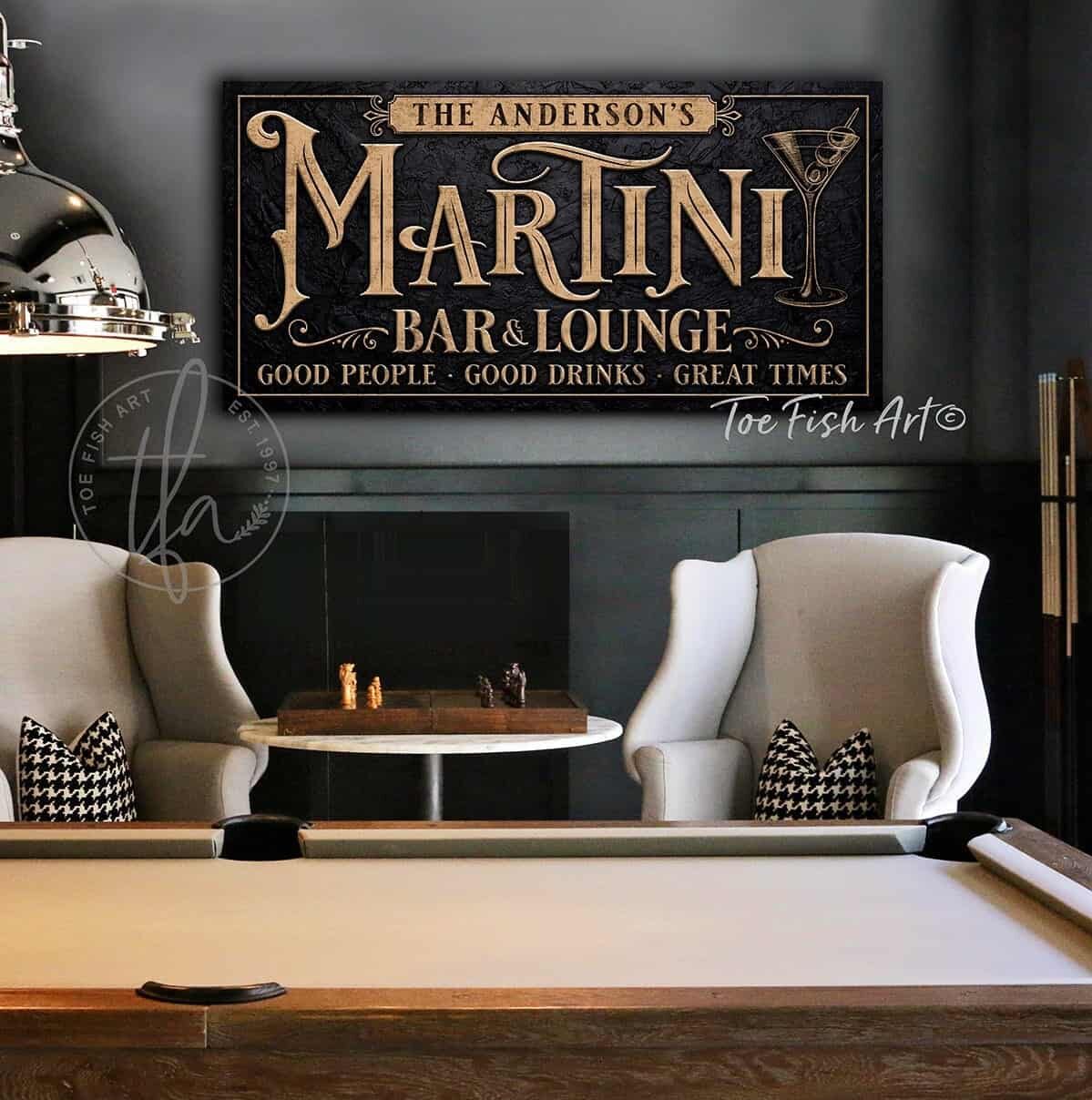 Prohibition Bar & Lounge Sign Personalized Name by ToeFishArt