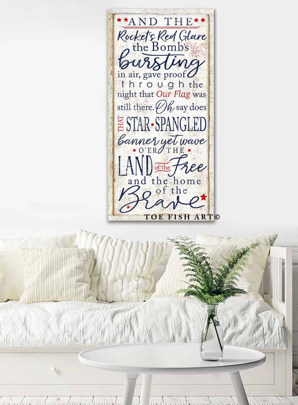 Star Spangled Banner Sign - ToeFishArt