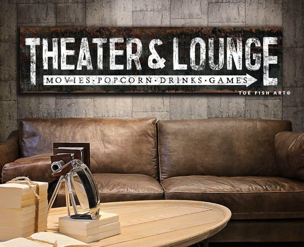 Theater & Lounge Sign - ToeFishArt