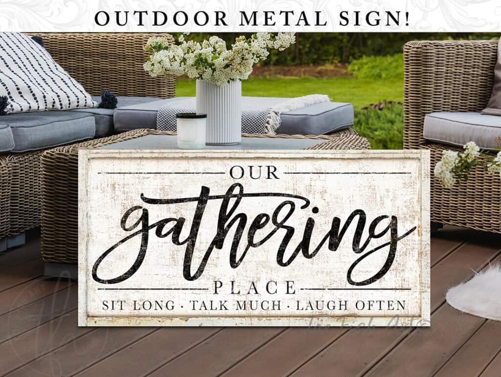 Gathering Place Canvas or Metal Personalized Sign - ToeFishArt