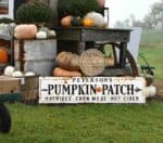 Pick Your Own Pumpkin Patch Sign Personalized handmade by ToeFishArt in Canvas or Exterior Outdoor Metal. Original, custom, personalized wall decor signs. Canvas, Wood or Metal. Rustic modern farmhouse, cottagecore, vintage, retro, industrial, Americana, primitive, country, coastal, minimalist.