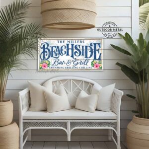 ToeFishArt Beachside PARADISE BAR & GRILL Canvas or Outdoor Metal Personalize-able Sign handmade in the USA by ToeFishArt. Original, custom, personalized wall decor signs. Canvas, Wood or Metal. Rustic modern farmhouse, cottagecore, vintage, retro, industrial, Americana, primitive, country, coastal, minimalist. handmade in the USA by ToeFishArt. Original, custom, personalized wall decor signs. Canvas, Wood or Metal. Rustic modern farmhouse, cottagecore, vintage, retro, industrial, Americana, primitive, country, coastal, minimalist.