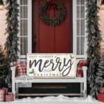 Have Yourself a Merry Little Christmas canvas or metal Sign handmade by ToeFishArt. Original, custom, personalized wall decor signs. Canvas, Wood or Metal. Rustic modern farmhouse, cottagecore, vintage, retro, industrial, Americana, primitive, country, coastal, minimalist.