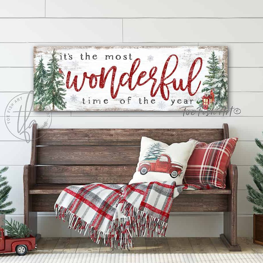 Most Wonderful Time of the Year Christmas Decor
