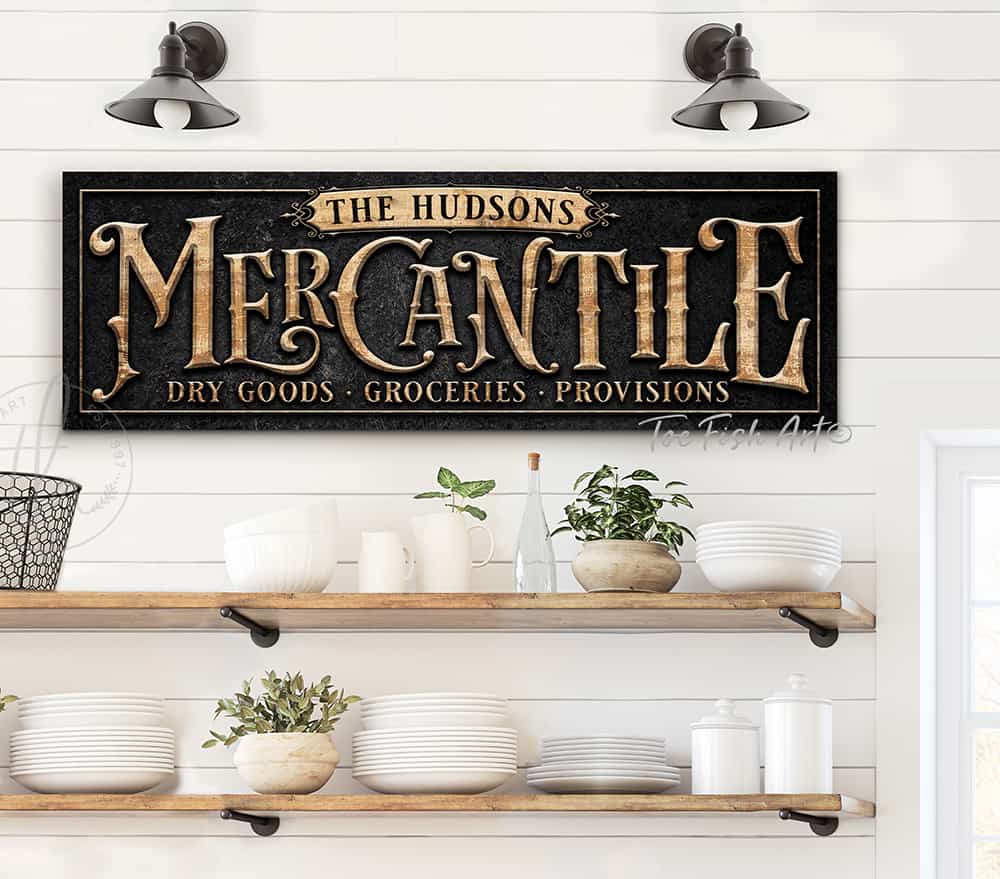 Mercantile Personalized Sign by ToeFishArt